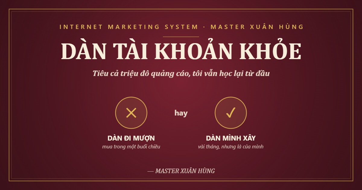 Bìa bài: Tiêu Cả Triệu Đô Quảng Cáo Rồi Tôi Vẫn Đăng Ký Học Lại Từ Đầu
