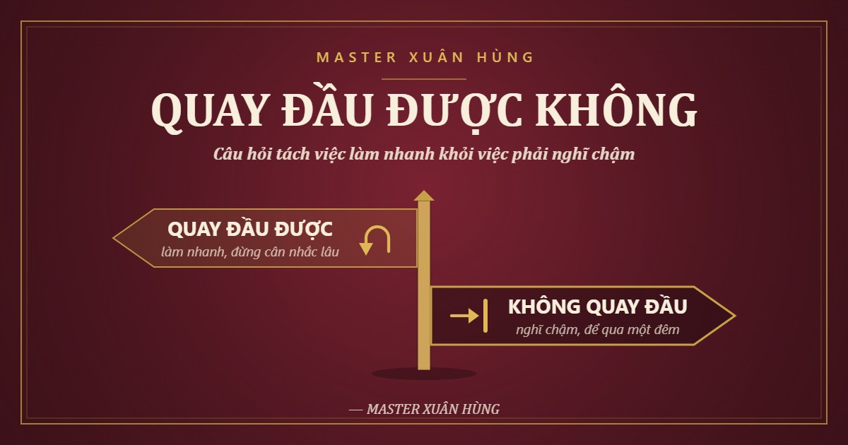 Bìa bài: Quyết Định Nào Quay Đầu Được, Quyết Định Nào Không