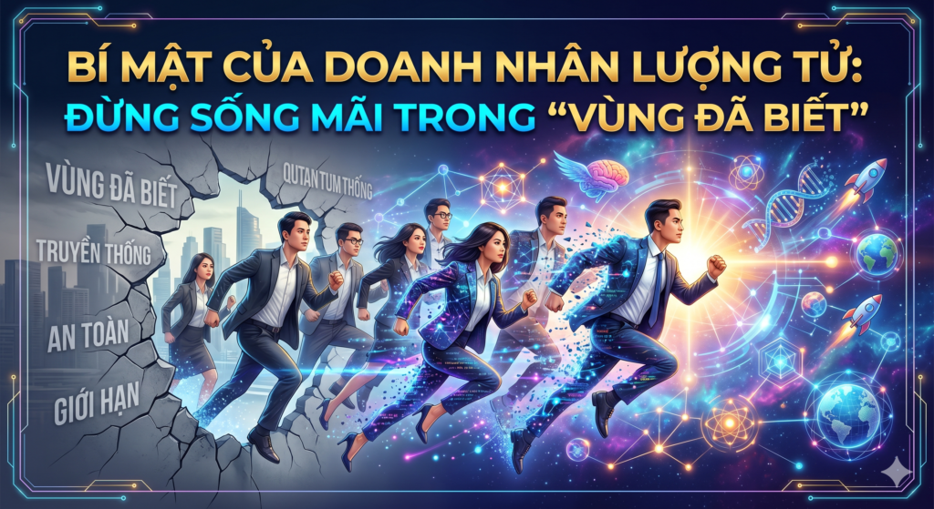 Bìa bài: BÍ MẬT CỦA DOANH NHÂN LƯỢNG TỬ: ĐỪNG SỐNG MÃI TRONG “VÙNG ĐÃ BIẾT”