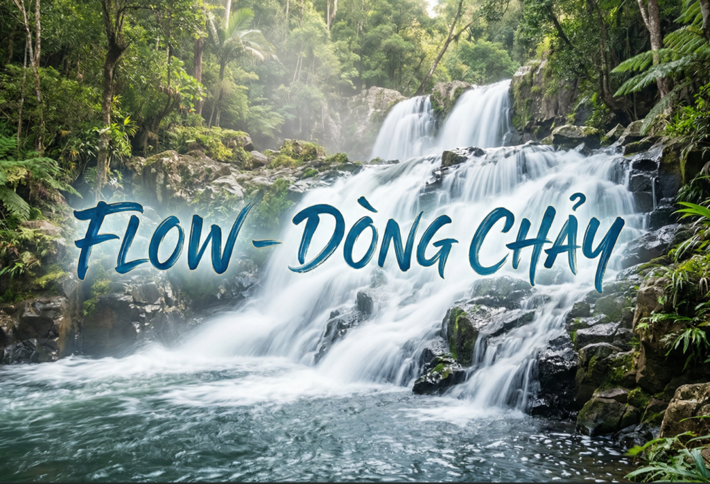 Bìa bài: Trạng Thái FLOW – Dòng Chảy Của Nước, Tiền Và Tâm Trí: Bí Mật Giúp Bạn Làm Việc Hiệu Quả Và Sống Đầy Năng Lượng
