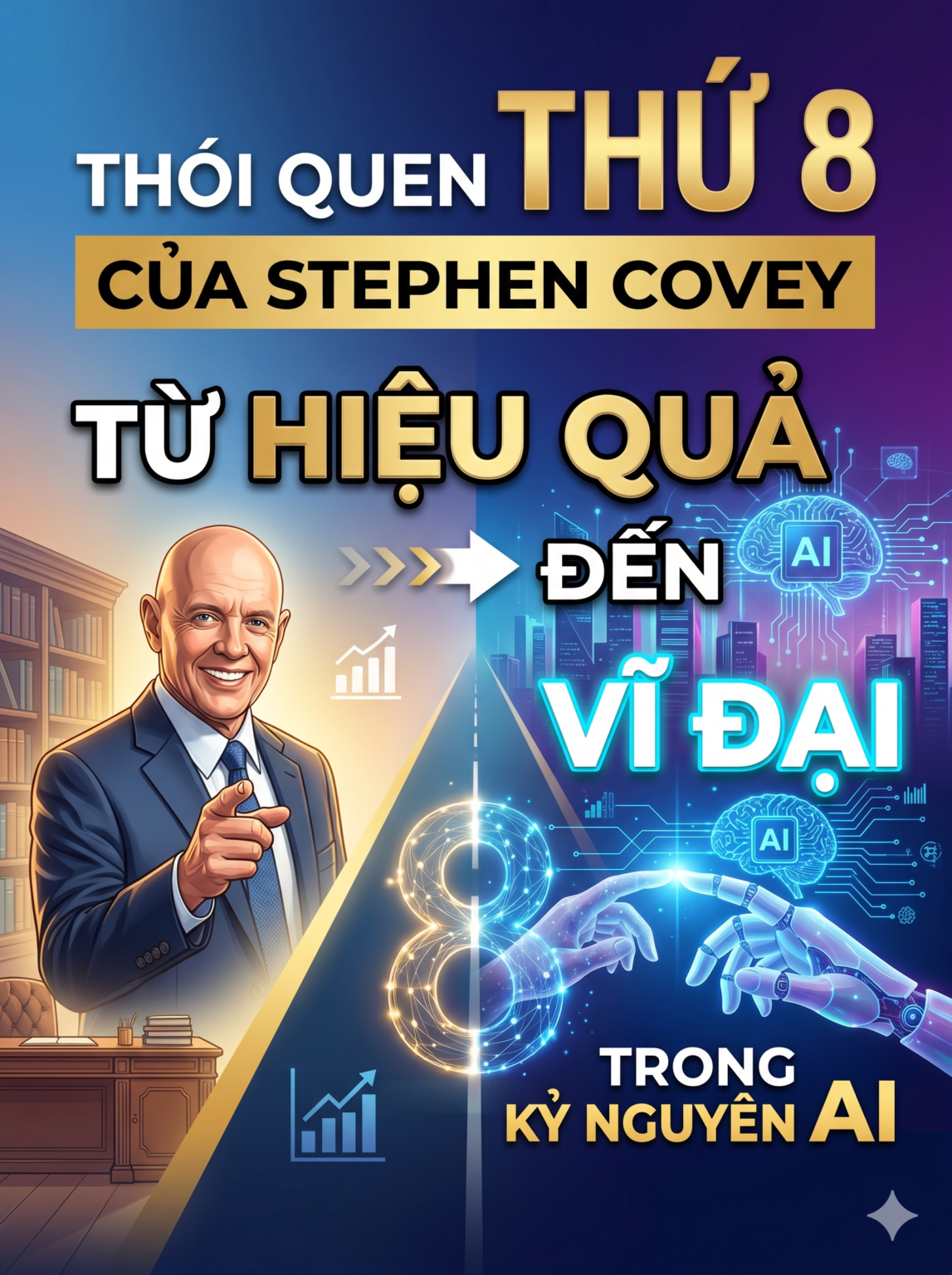 Bìa bài: Thói Quen Thứ 8 Của Stephen Covey: Từ Hiệu Quả Đến Vĩ Đại Trong Kỷ Nguyên AI